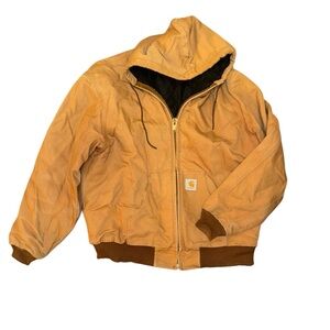 Carhartt Men’s Tan Hooded Jacket Winter Jacket